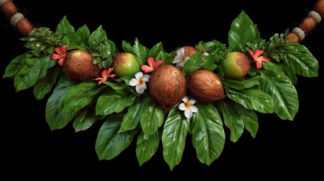 celebratory kalasam adorned with fresh green leaves and ripe coconuts symbolizing prosperity and auspicious beginnings during festivals and traditional ceremonies