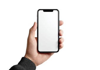 Smartphone held in a hand