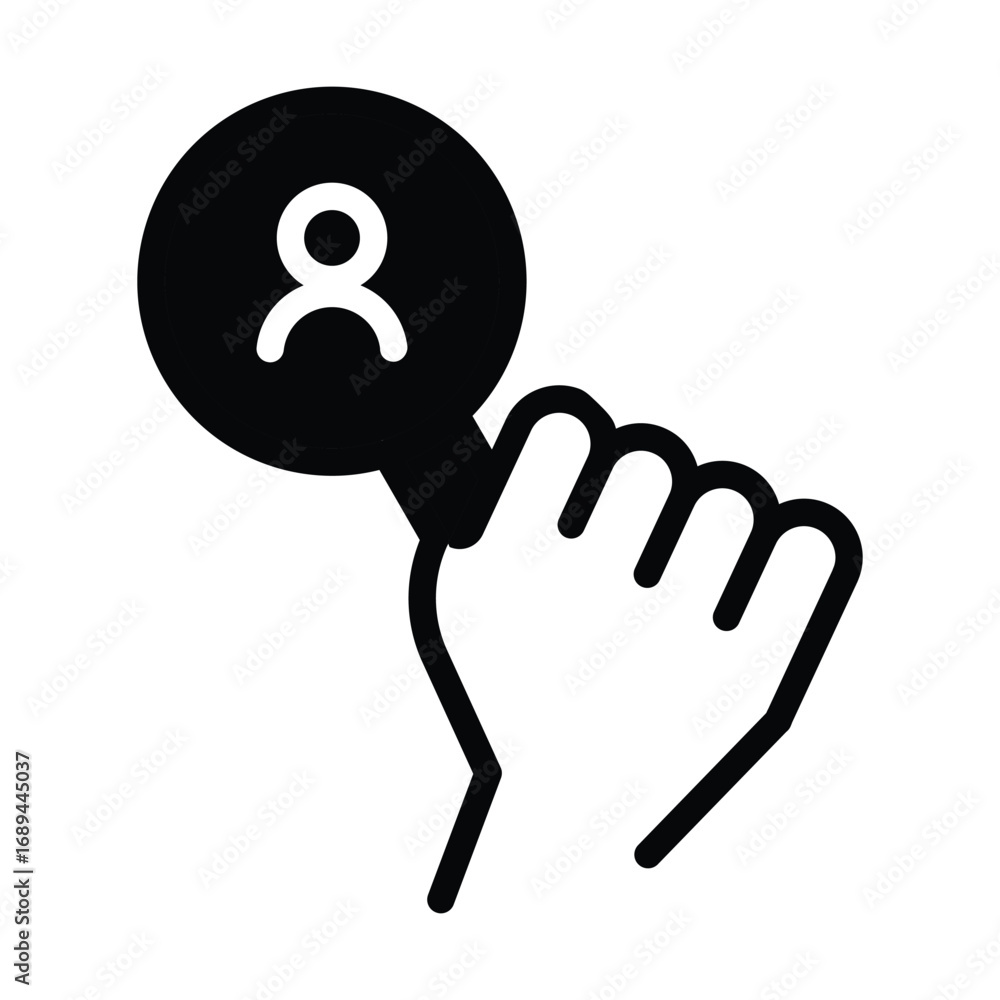 Poster finding candidates icon vector design good for web or mobile app