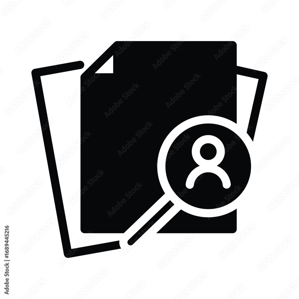 Poster scooping cv outline icon vector design good for web or mobile app