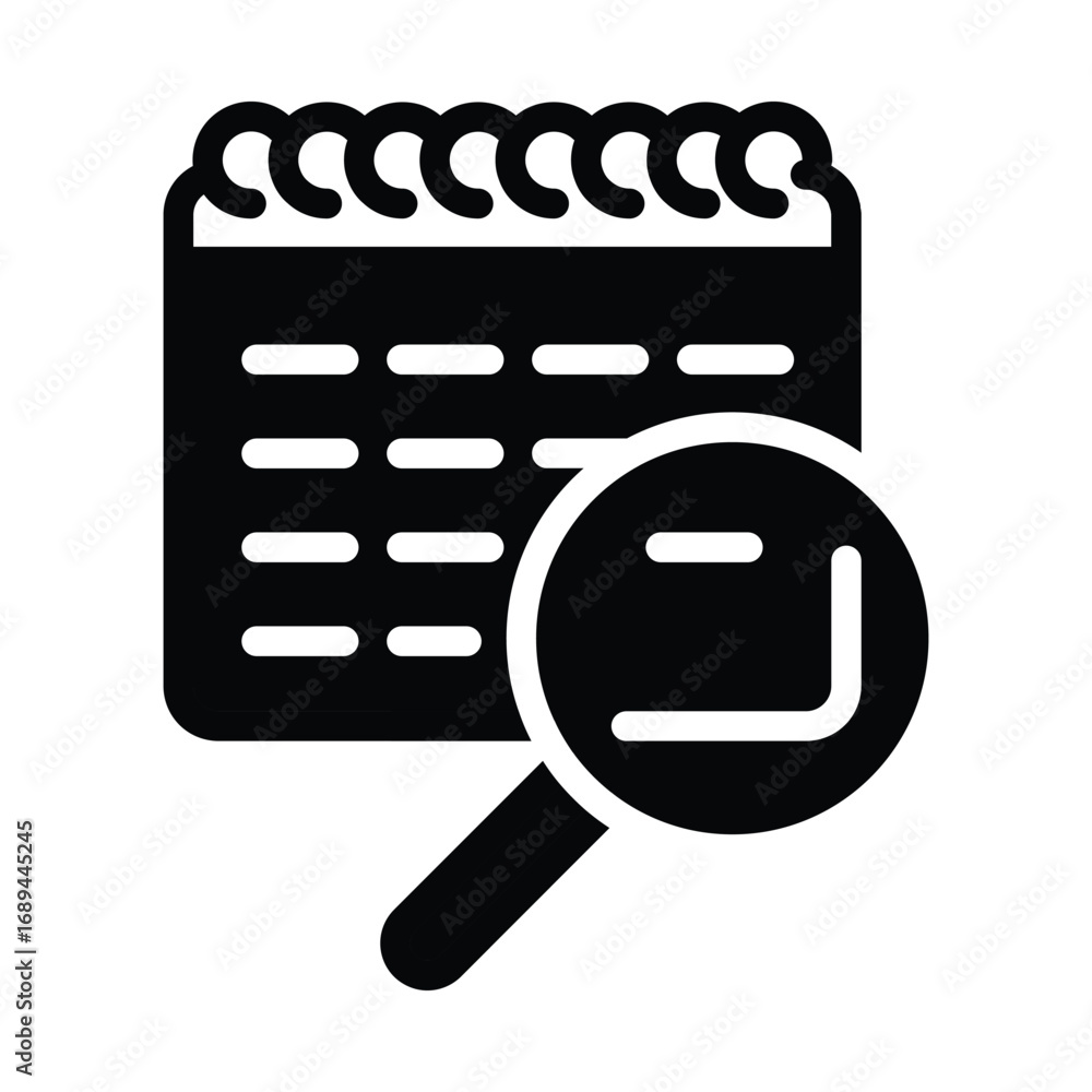 Poster loop and calendar solid icon vector design good for web or mobile app
