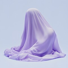 Naklejka premium Lavender Draped Figure Abstract Art Photography