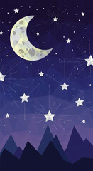 Naklejka premium starry night sky