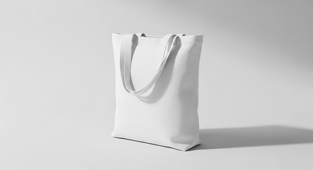 White tote bag isolated on white background