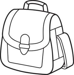 vector illustration of a bag for coloring page