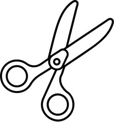 scissor coloring page for kids