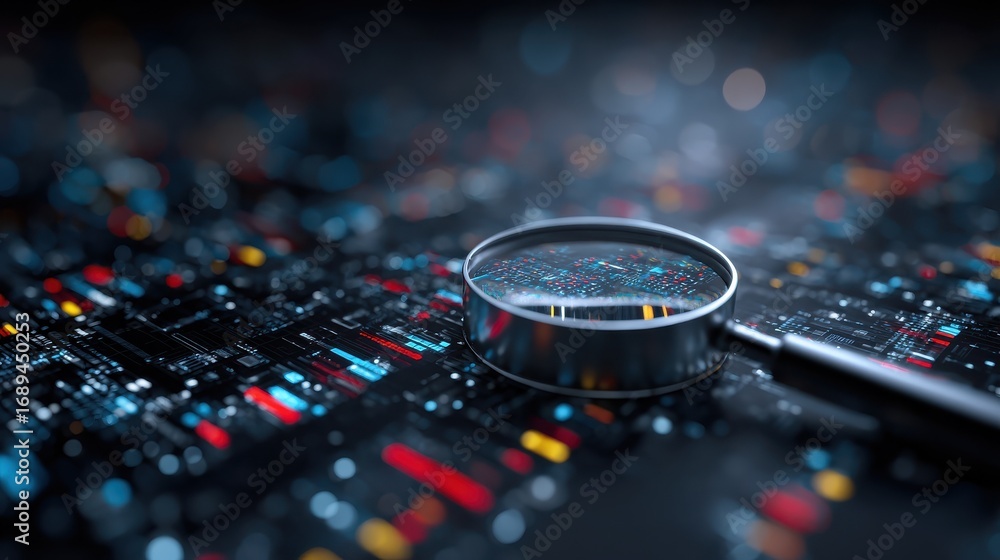 Aufkleber data analysis action in a digital environment technology sector abstract viewpoint on cybersecurity 