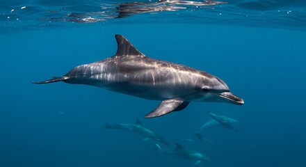 Fototapeta premium Dolphin in the Ocean.