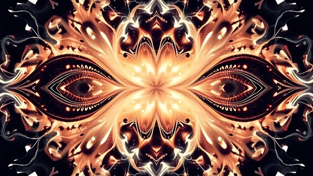 Quantum Rorschach test displaying simultaneous wave patterns and particle dots.