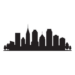 modern city skyline silhouette vector