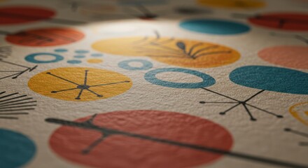 Naklejka premium Colorful patterned circles