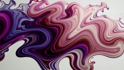 Abstract fluid art paint pour acrylic pouring cells purple pink waves texture background design 100 - Powered by Adobe