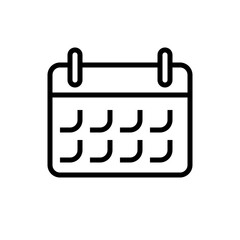 Calendar SVG Icon Set | A collection of clean, line-style calendar icons and symbols with editable stroke.