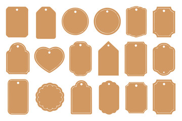 blank tag shape vector pack paper label templates hanging craft tags for branding packaging gift and price use