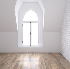 empty room with window