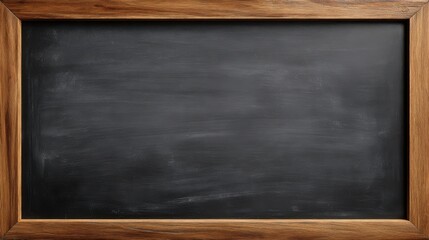 blank canvas a classic chalkboard framed by rich wood its smooth dark surface invites creativity and imagination 
