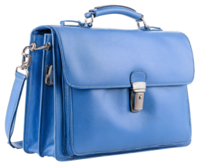 Stylish Blue Leather Briefcase for Professional Businessmen