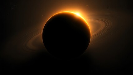 Obraz premium A fading solar system model with the sun dimming to black in deep space.