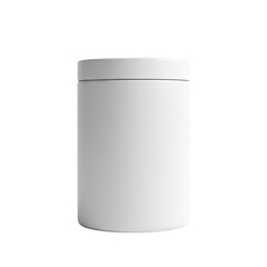 A Sleek white matte cylindrical container box mockup