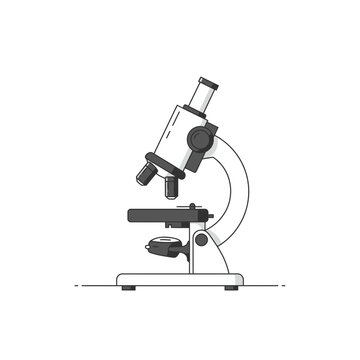 Monochromatic Microscope Illustration