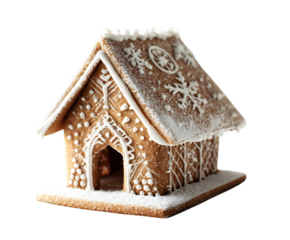 Gingerbread House Festive Delight with Icing Decor