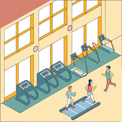 isometric view of a hotel room