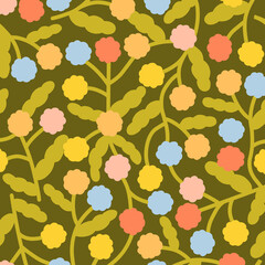 abstract colorful floral pattern
