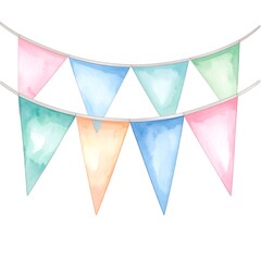 Watercolor bunting flags (1)