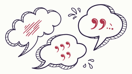 Comic Speech Bubbles Vector Set – Hand-Drawn Cartoon Dialog Balloons