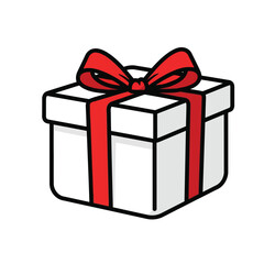 Obraz premium Gift box with red ribbon and bow