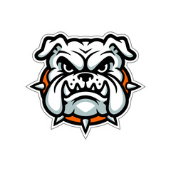 Angry Bulldog Mascot Logo Vector – Fierce Dog Head Illustration for Sports, Esports, and Team Branding
