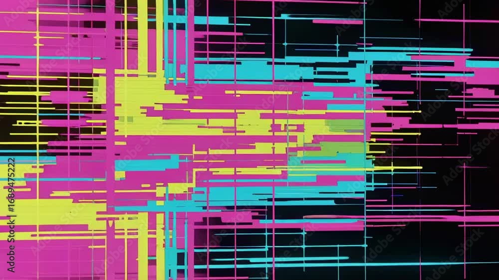 Poster abstract colorful lines grid motion background animation seamless loop visuals effect design art ren