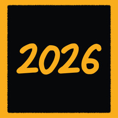 Gold 2026 Floral Design Illustration - New Year Luxury Pattern