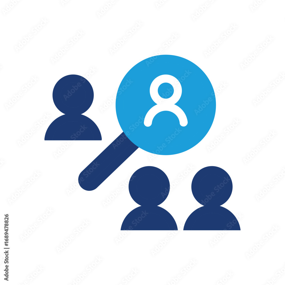 Poster head hunting colored icon vector design good for web or mobile app
