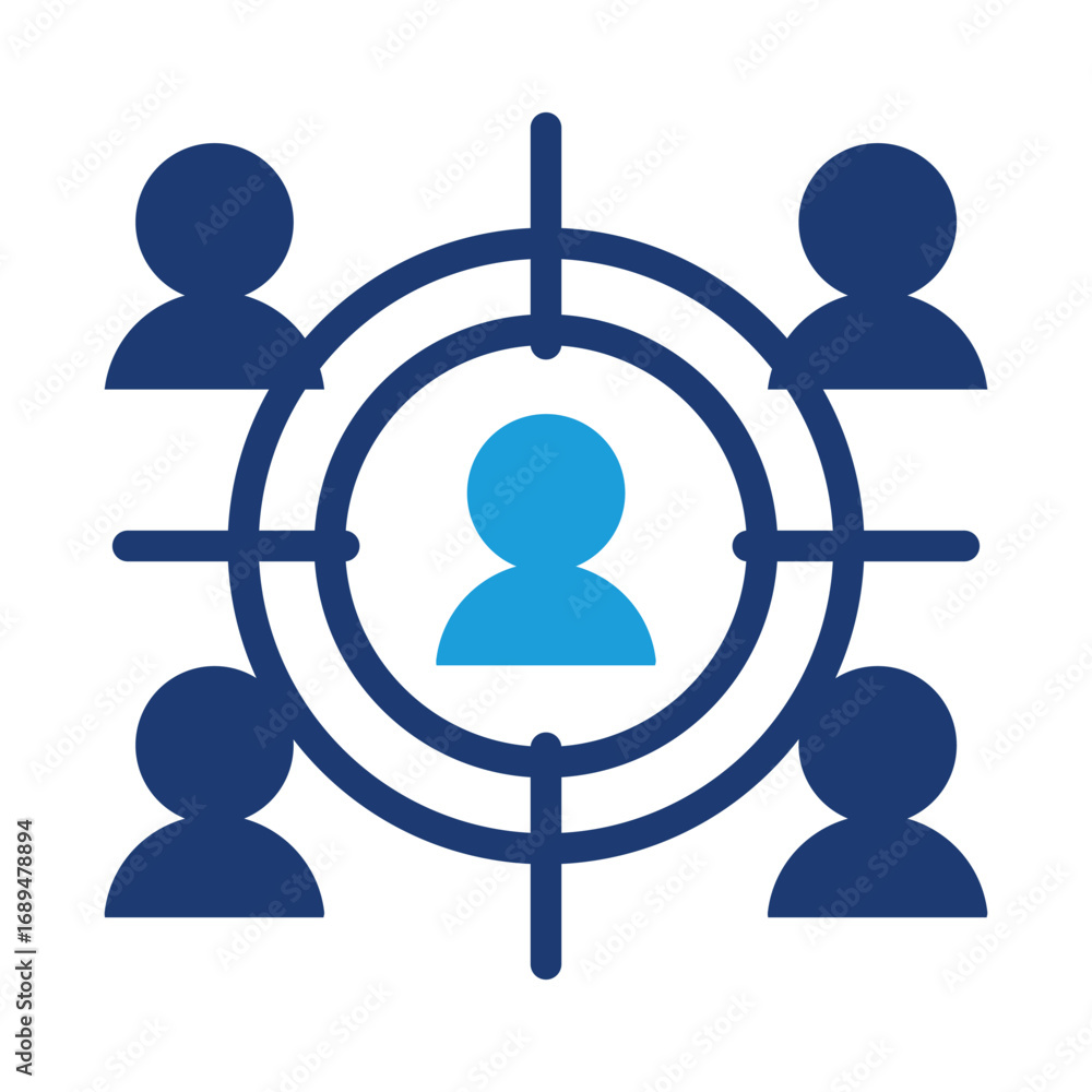 Poster selecting candidates solid icon vector design good for web or mobile app