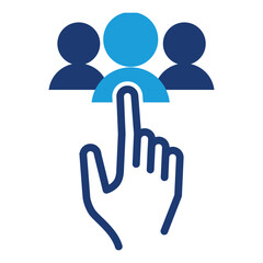 selcting employer colored icon vector design good for web or mobile app