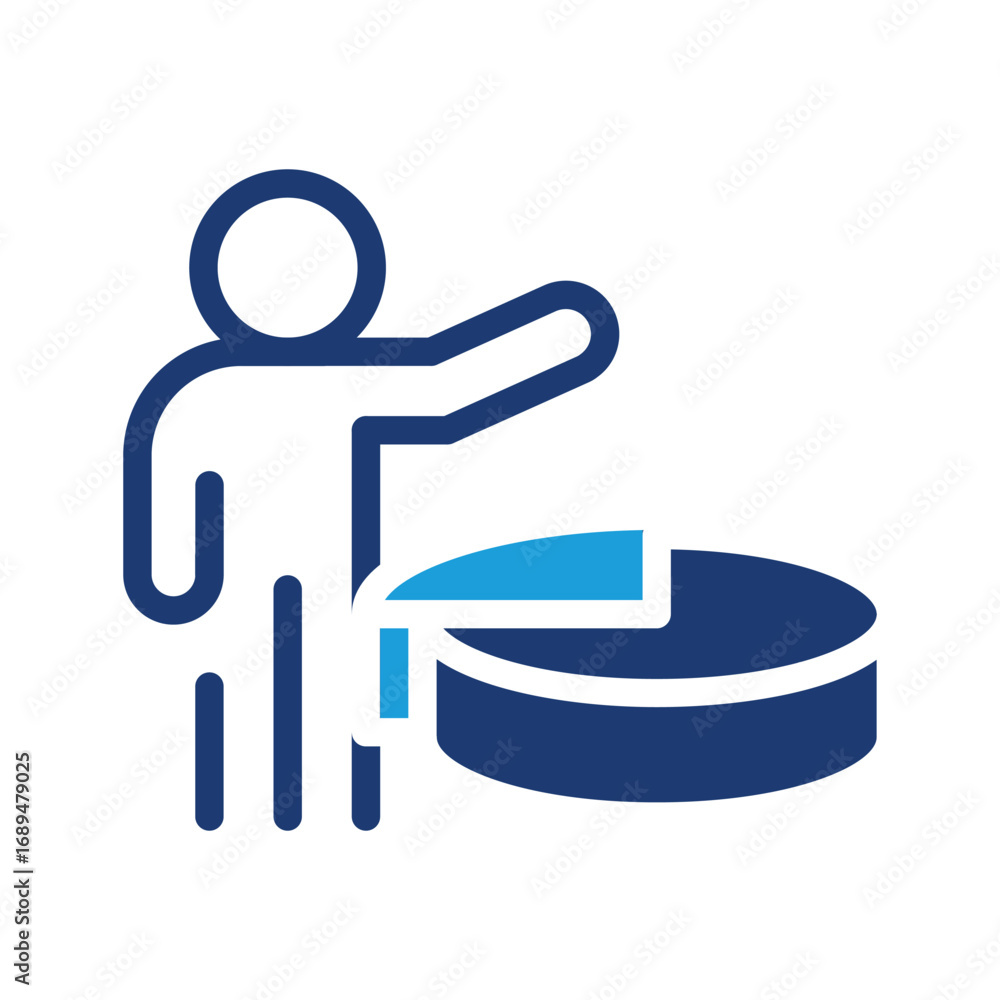 Poster personal portfolio colored icon vector design good for web or mobile app