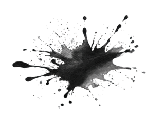 Abstract splatter of dark gray