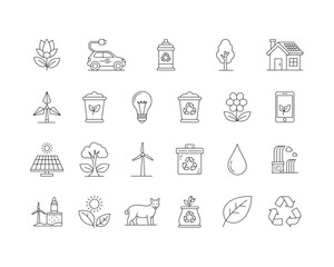Set of Ecology Icon Set Design Vector Template