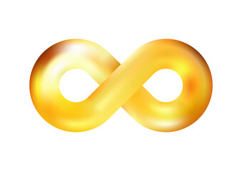 infinity gold yellow honey look vector isolated object