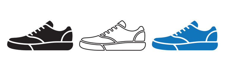 Sneaker shoe line icon. Vector eps 10