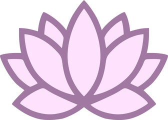 Design of lotus flower icon