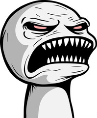 Design of funny angry expression