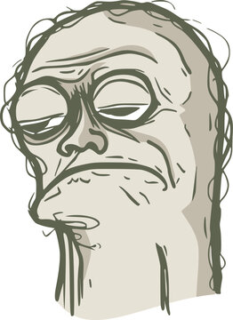 Design of meme sad expression
