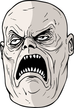 Design of surprised meme face expression