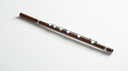 A realistic flute cleaning rod mockup with a branded logo on a white background