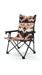 A realistic camp chair cover mockup with a branded design on a white background