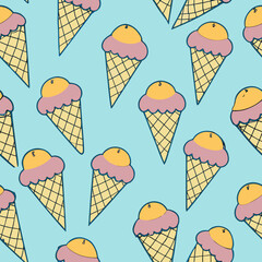 ice cream seamless pattern