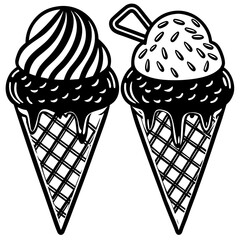 Two Ice Cream Cones