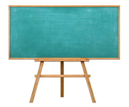 Clean Green Chalkboard Display on Wood Easel for Presentation